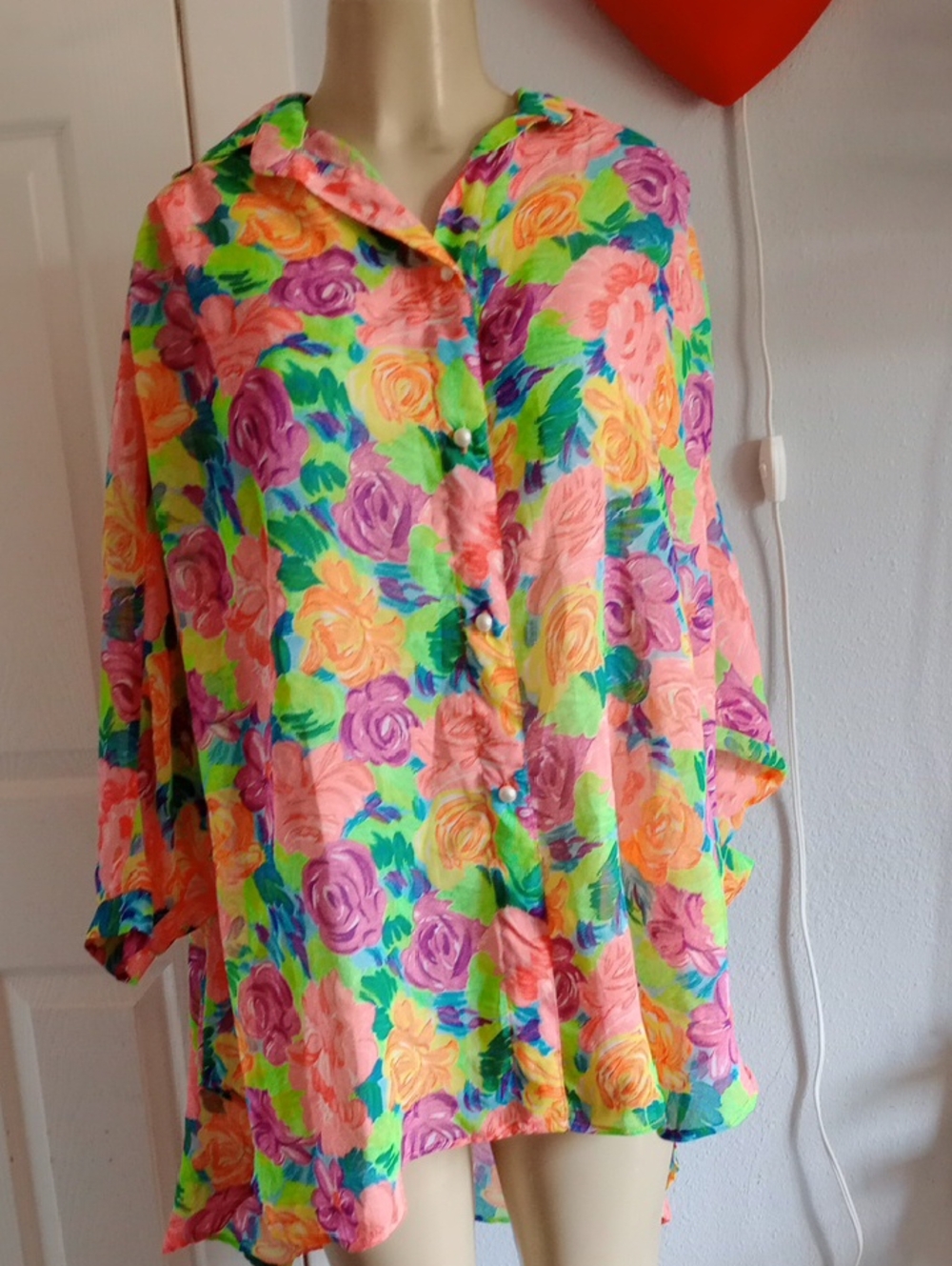 Côté d'Azur Floral Pink Multicolor Blouse